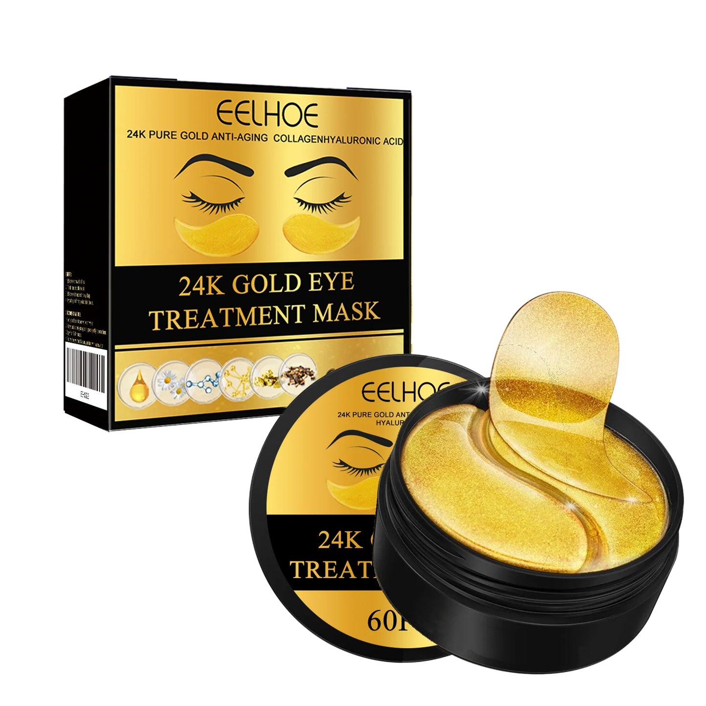 Golden Collagen & Hyaluronic Acid Eye Masks (60pcs)