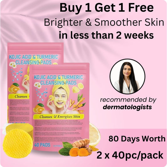 TurmKo™ - Turmeric & Kojic Acid Cleansing Pads (2x40 pcs)