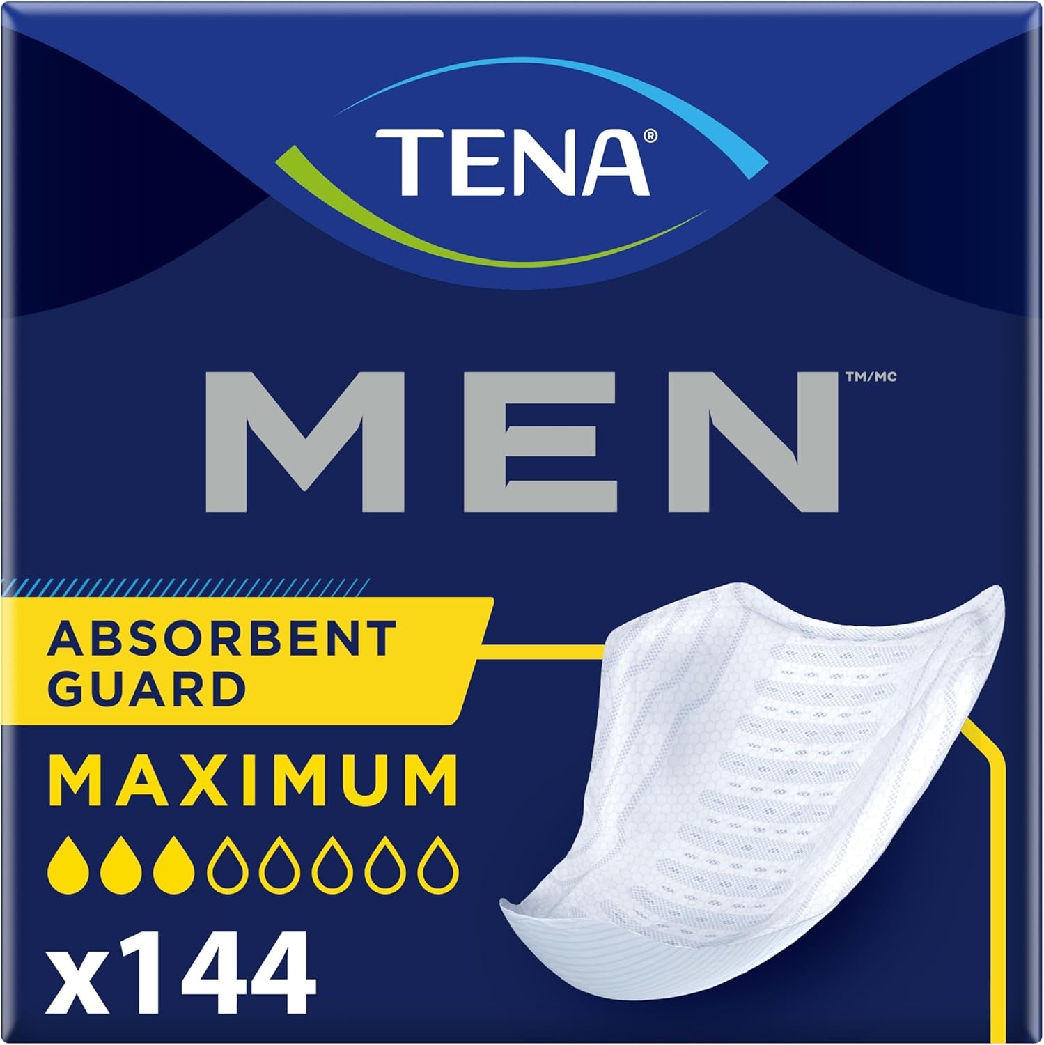 Men Protective Incontinence Guards for Men, Maximum Absorbency, 144 Count