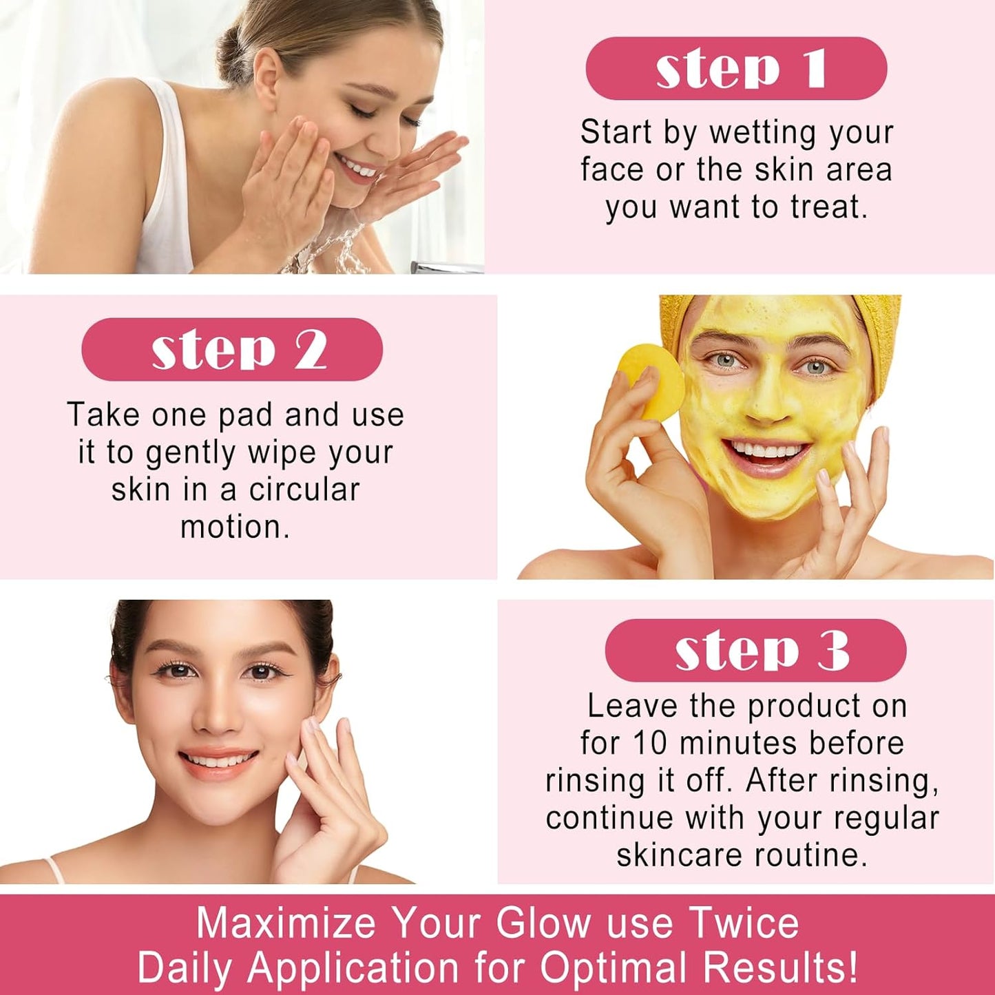Turmeric & Kojic Acid Cleansing Pads - 40PCS Facial Cleansing Pads