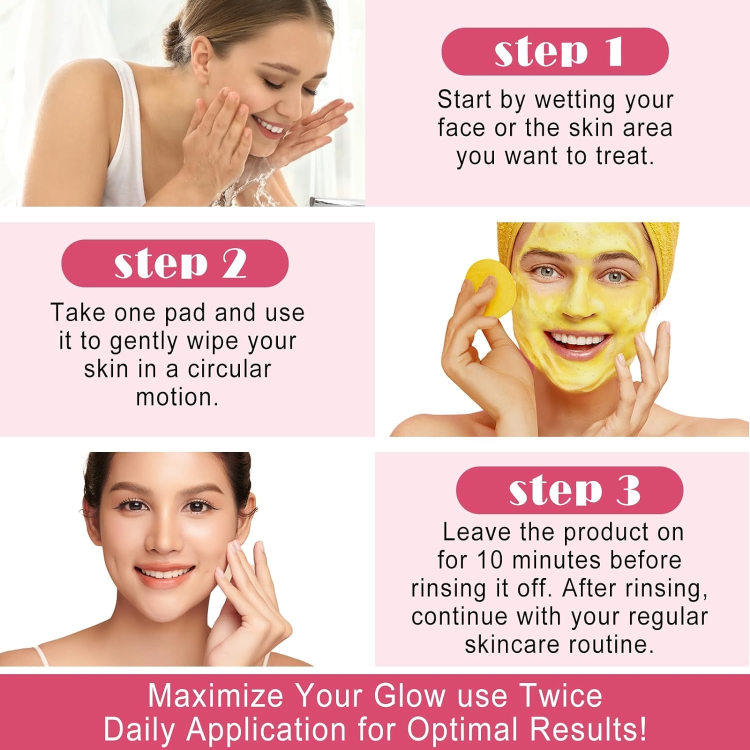 Turmeric & Kojic Acid Cleansing Pads - 40PCS Facial Cleansing Pads