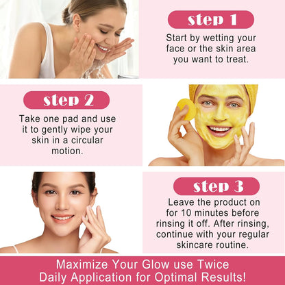 Turmeric & Kojic Acid Cleansing Pads - 40PCS Facial Cleansing Pads