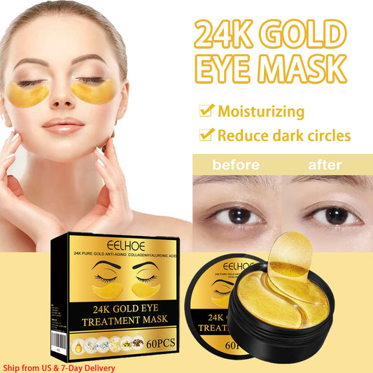 Golden Collagen & Hyaluronic Acid Eye Masks (60pcs)