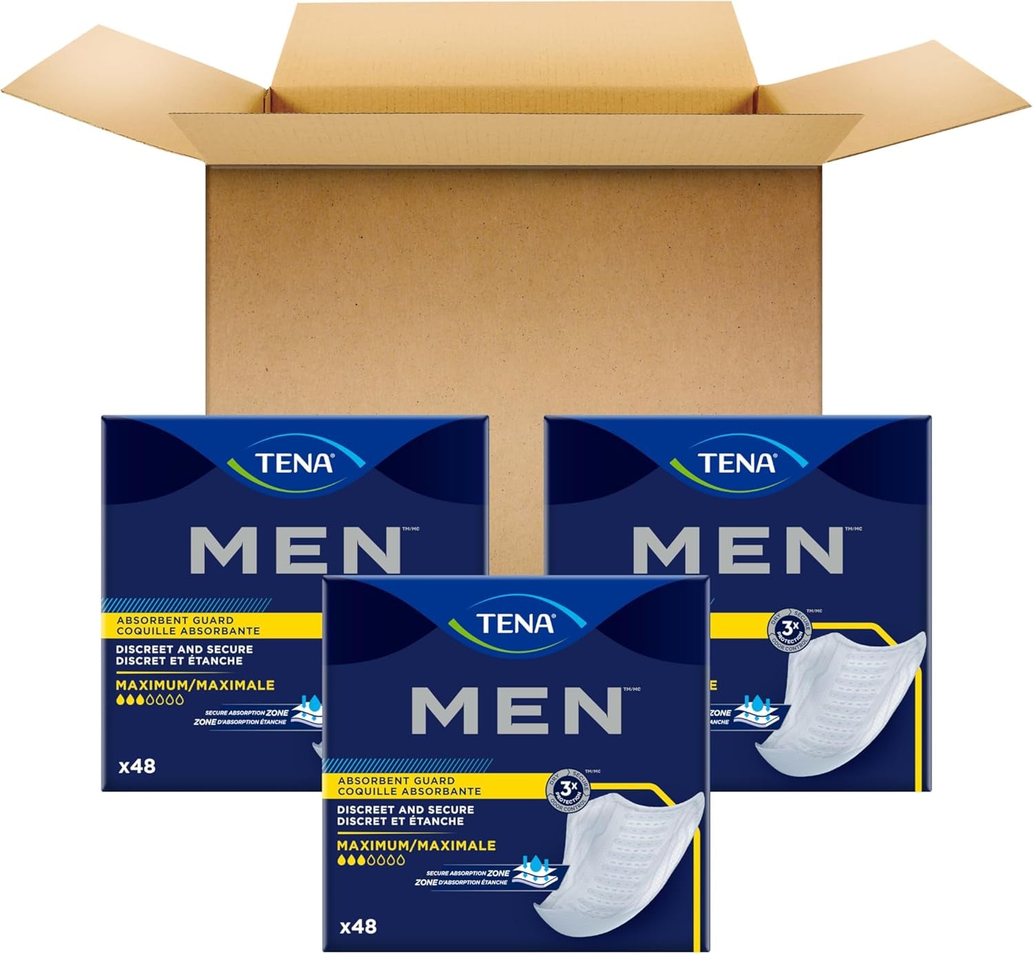 Men Protective Incontinence Guards for Men, Maximum Absorbency, 144 Count
