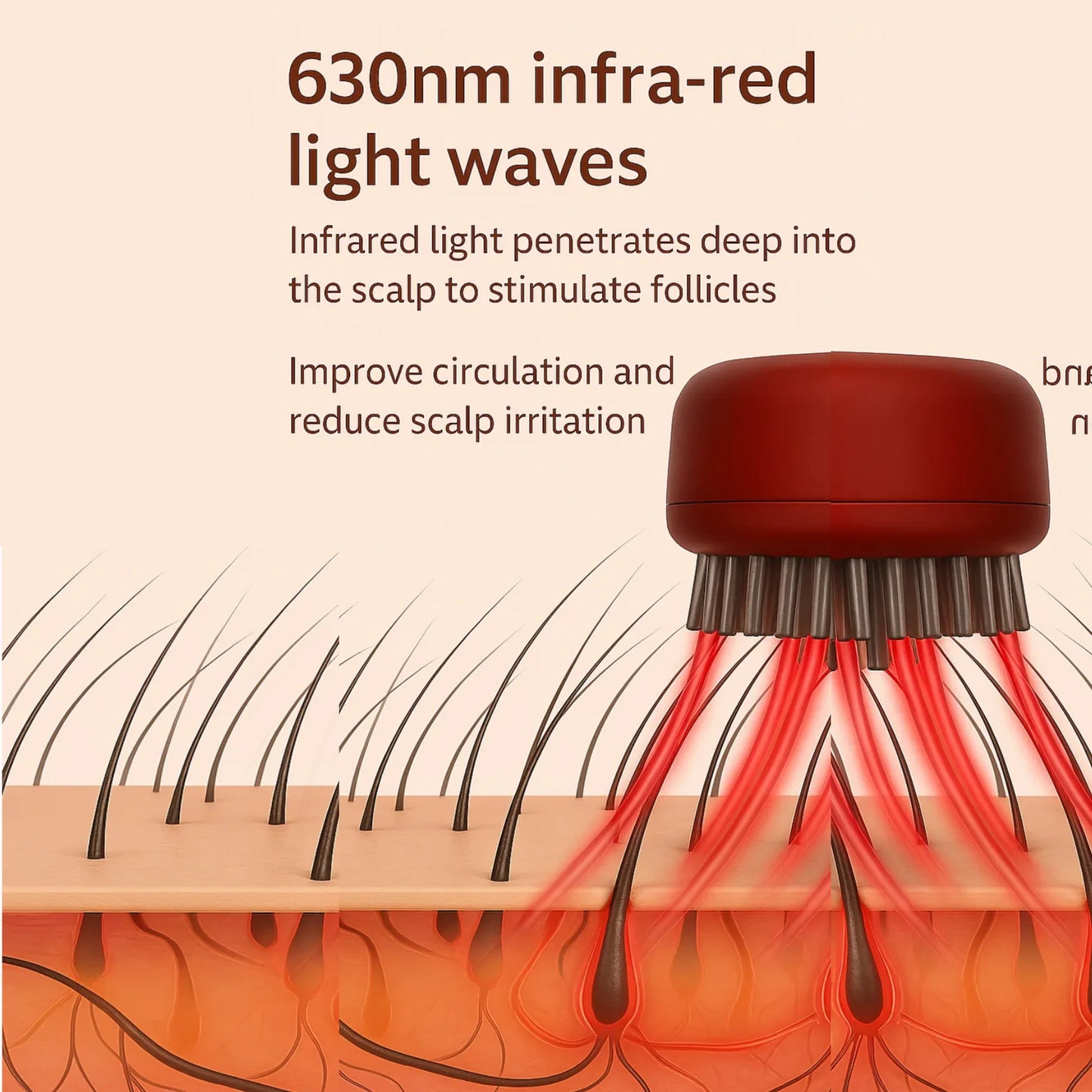 SolarCrown™ - Red Light Therapy Scalp Massager