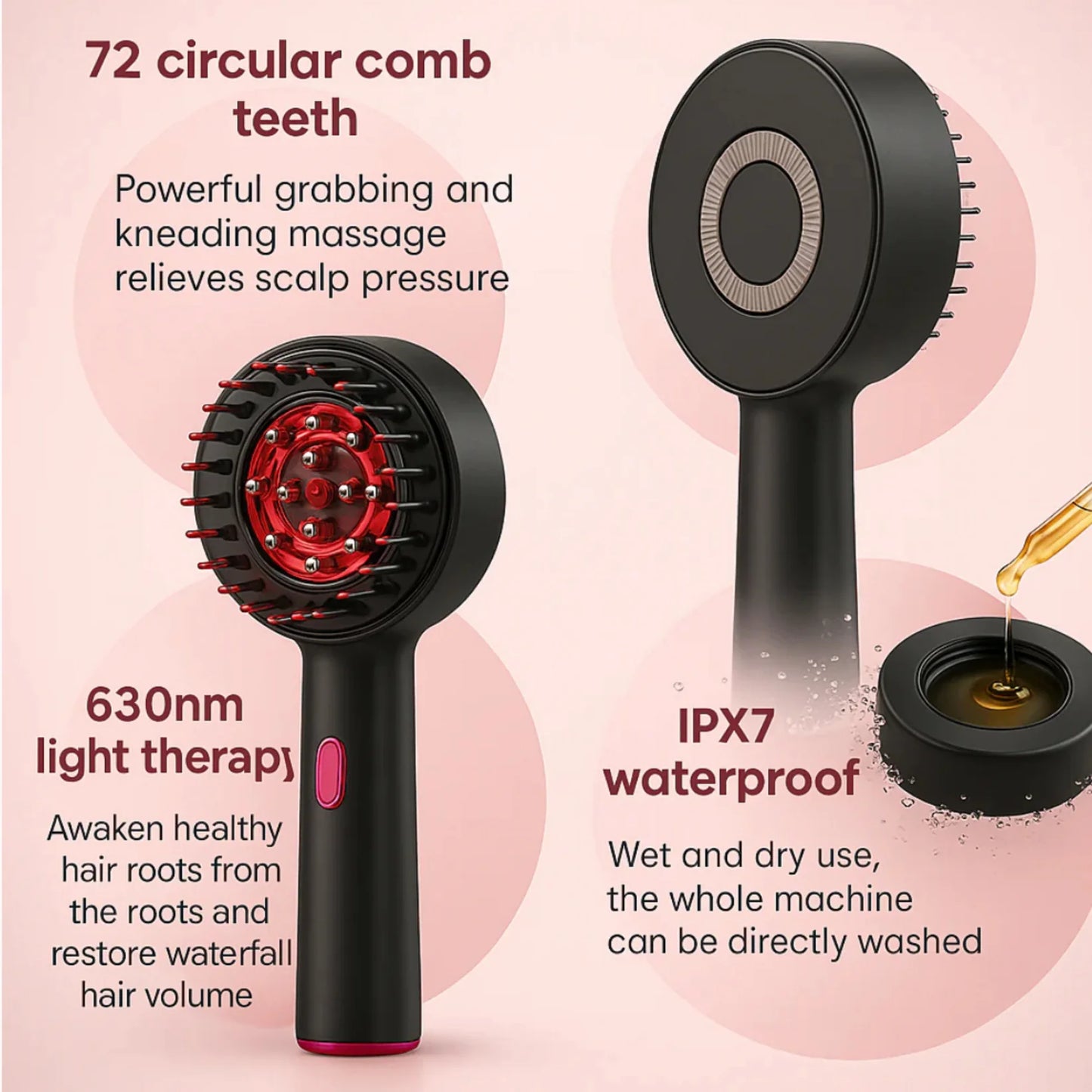 SolarCrown™ - Red Light Therapy Scalp Massager
