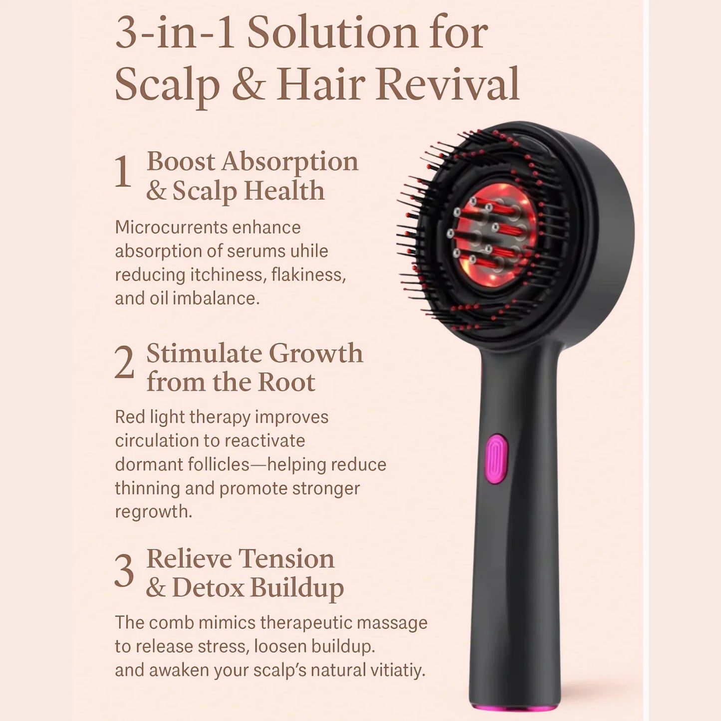 SolarCrown™ - Red Light Therapy Scalp Massager